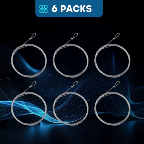 Riverruns Fly Fishing Tapered Leader with Pre-Tied Loop, Clear Nylon Fly Line, 6 Pack, 7.5FT 9FT 12FT 1X 2X 3X 4X 5X 6X 7X for Freshwater Saltwater