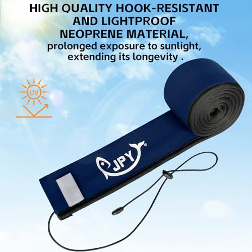 JPY 2 Pcs 3in Wdith Neoprene Fishing Rod Sleeve Protective Rod Covers for Fishing Poles Hook-Resistant Rod Storage Case Fits Spinning Casting Trolling Rods - size: Blue x 1 - 60 IN