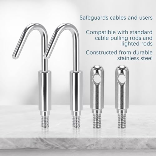 2pack 56517 Fish Rod Accessories,Splinter Guard Wire Fish and Glow Rod Single Hook and Bullet Attachments,Stainless Steel