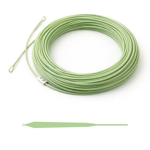 Aventik Trout, Trout Boost, Single Hand Spey, Floating Fly Fishing Line Freshwater Fishing, Smooth Accurate Casting, Easy Roll Casting, 100FT with Welded Loops - color: Green2 Trout Premier, size: 8F