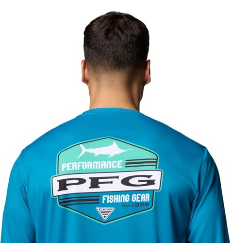 Columbia Terminal Tackle PFG High Side Long Sleeve - color: Blue Echo/Pfg High Side Marlin, size: 2X
