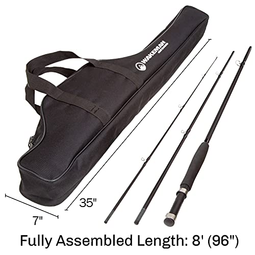 Wakeman Outdoors Fly Fishing Rod & Reel Combo Starter Kit with Case and Accessories