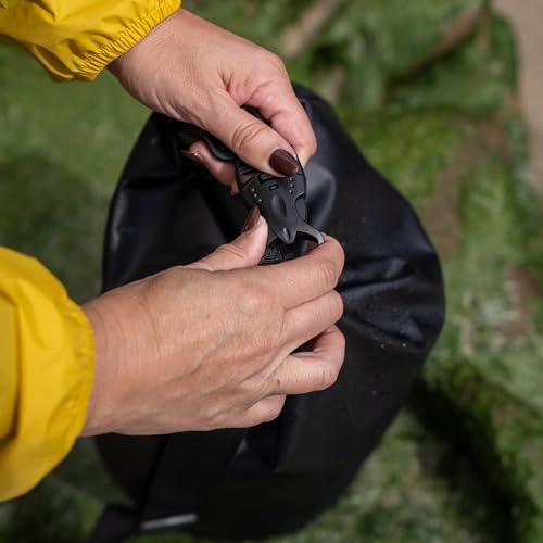 Ho Stevie! Heavy Duty Waterproof Dry Bag - Keeps Your Stuff Dry, on Surf Trips, Camping, or Any Adventure (Black, 20L) - size: 20L