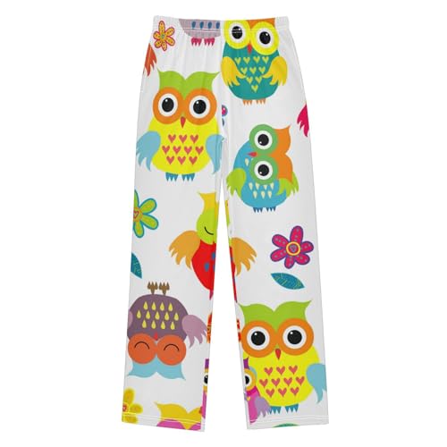 Pajama Pants Long Sleep Pant Elastic Waist Pajama Bottoms with Pockets - color: Color 4, size: 9-10 Years