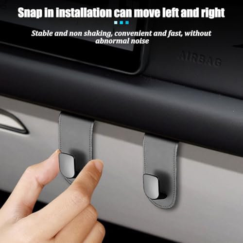Car Co-Pilot Glovebox Hook, Dual Hook Passenger Seat Glovebox Hanger Organizer for Purse Handbag Umbrella, Automotive Interior Glove Box Hanging Storage Holder, Universal Fit (Gray) - color: Gray, size: Dual