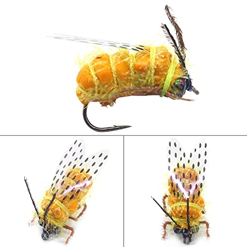 YZD Realistic Fly Fishing Dry Wet Nymph Trout Flies Topwater Lures for Freshwater Saltwater High Simulation Hand Tie Lure Kits - color: 21-A-07