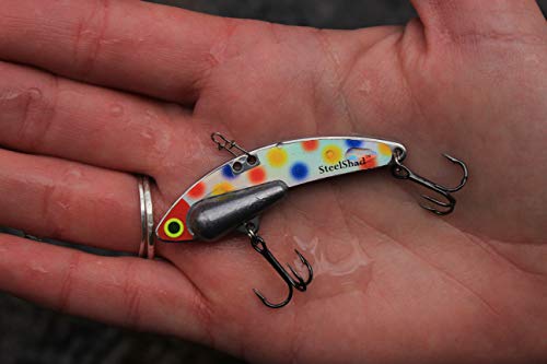 SteelShad - Heavy Series 1/2 oz. Bass Fishing Lures - Lipless Crankbait for Freshwater Fishing - Perfect for Smallmouth & Largemouth Bass, Walleye, Pike & Trout - Heavy Series - color: Wonder Bread
