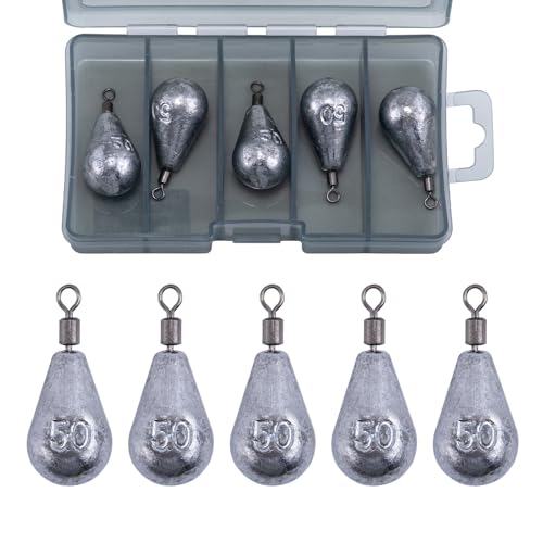Goture Tungsten Teardrop Drop Shot Weights, 1/32 oz x 10, Ideal for Saltwater, Freshwater, Bass Fishing - size: 1-3/4oz - 5pcs
