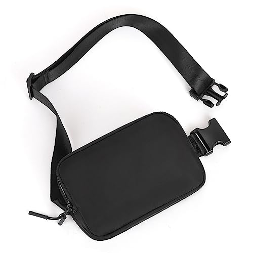 CLUCI Small Belt Bag for Women, Crossbody Everywhere Waist Packs Trendy, Women's Fanny Pack with Adjustable Strap - color: A1-1 Black