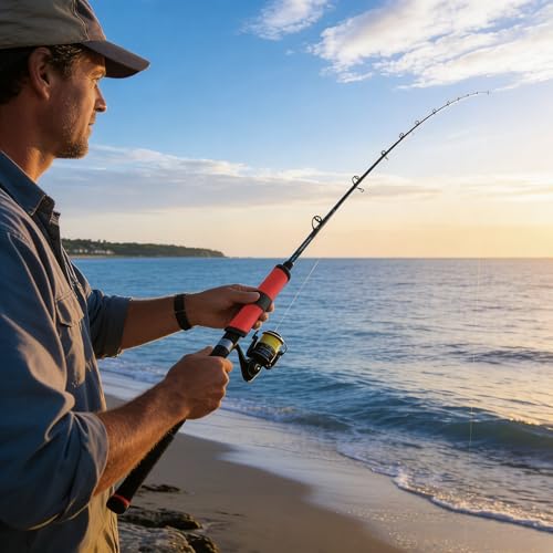 8-Pack 6" Fishing Lure Covers with Heavy-Duty Rod Sleeve, Lure Wraps with Velcro - Fishing Hook Covers for Spinning Rod, Freshwater/Saltwater