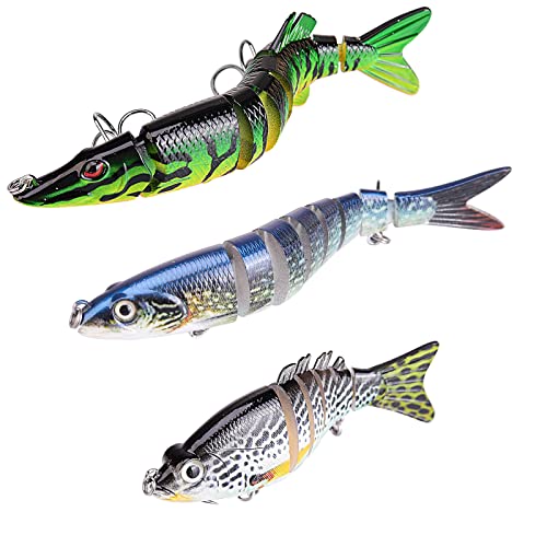 Fishing Lures Set - Multi-Stage Bait, Slow Sinking Bionic Bait for Freshwater & Saltwater Bass - Men's Fishing Gift - color: Multicolor 3