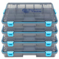 Reaction Tackle Standard Tackle Trays, Plastic Tackle Box Organizers with Four Secure Latches, Removable Dividers and Semi Transparent Lid for Fishing Storage - 3600 (2-Pack) - size: 3600 (2-Pack)