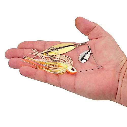 Berkley Power Blade Compact Fishing Spinnerbaits - color: Coleslaw/Silver + Gold, size: 3/4 oz - Colorado Willow
