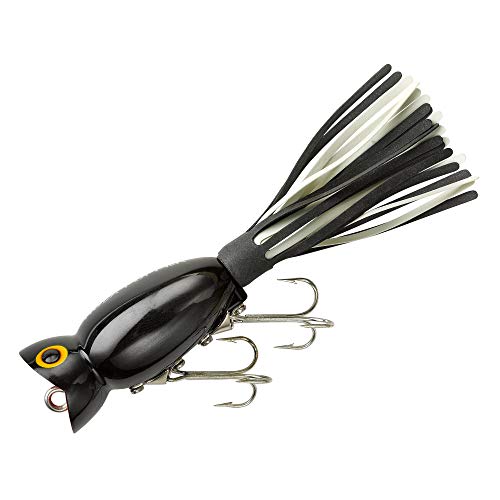 Arbogast Hula Popper Topwater Bass Fishing Lure - color: Black, size: 1 3/4 in, 1/4 oz