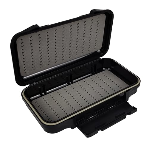 Waterproof Fly Box Two Sided Easy Grip Foam Light Weight Fishing Tackle Box Large Capacity(H19LB) - size: H19LB:7.56X3.82X1.65inch