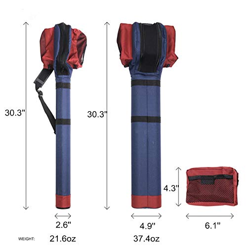 M MAXIMUMCATCH Maxcatch Fly Fishing Rod Case with Reel Pouch, Complete Rod Protection Bag, Single and Dual Rod Tube with Shoulder Strap - style: Single Rod Case--for 9' 4sec Fly Rod