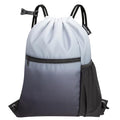 HOLYLUCK Men & Women Outdoor Sport Gym Sack Waterproof Drawstring Backpack Bag (Standard with drawstring, Gradient Black) - color: Gradient Black, style: Standard With Drawstring