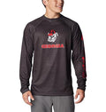Columbia Men's Collegiate Terminal Tackle Heather Long Sleeve Shirt - color: Uga - Shark Heather, size: 5X