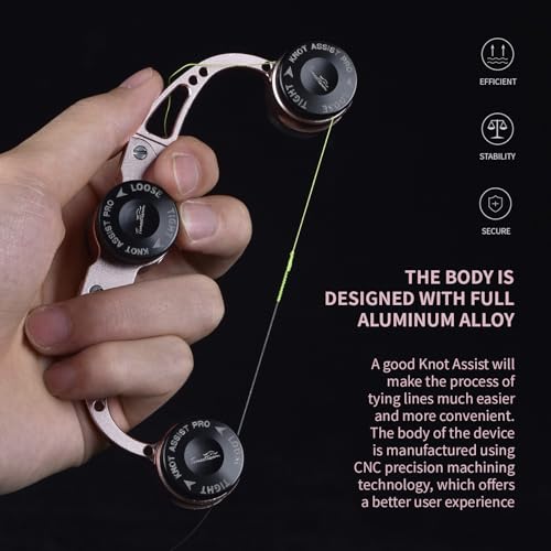 FG Knot Assist Tool，Knot Assist GT Knotter Leader Connection Knot Assist 2.0 for FG Knot Braided Line to Leader Connection Fishing Knot Tying Tool for Braid to Monofilament Leade - color: Rose Gold