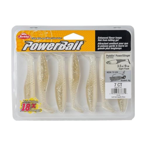 Berkley PowerBait Paddlin' PowerStinger Fishing Soft Bait - color: Sight Flash, size: 3 1/2"