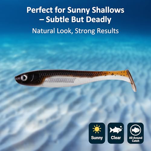 5/6Pcs Pre-Rigged Soft Plastic Lures, Paddle Tail Swimbait, Jig Heads for Bass, Walleye, Pike, Trout, Redfish Fishing - color: Pumpkin