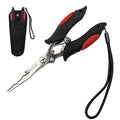 Hikary Long Nose Fishing Pliers,Ice Fishing Gear,Stainless Steel Hook Remover Braid Cutter Rustproof Fishing Multi-Tools Fishing Gripper for Freshwater Saltwater - color: Yellow-7 Inches
