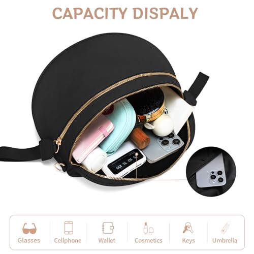 oscaurt Leather Crossbody Bag Bum Bag for Women Large Sling Bag Cross Body Purse Shoulder Handbag Fanny Pack - color: Black-1, size: Large