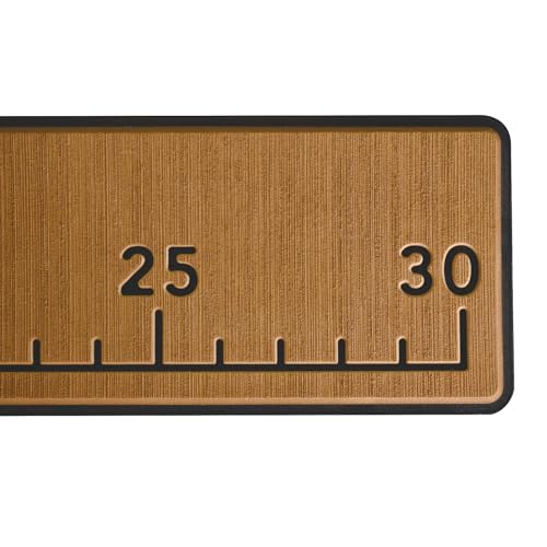 30" Fish Ruler for Boats, 32x5 EVA Foam Measurement Board with Peel and Stick Adhesive Backing, Easy-to-Read Fish Sizing Ruler for Boats, Yachts, Kayaks, and Personal Watercraft (Mocha) - color: Mocha