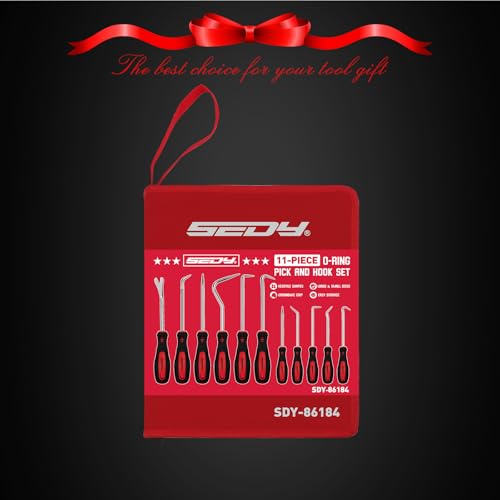 11-Piece Large Hook and Pick Set with Clip Removal Tool, Precision O-Ring Removal Kit for Automotive Mechanic and Electronic Maintenance Car Auto Oil Seal Mini Hooks