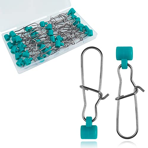 Sinker Slides for Fishing,Fishing Line Sinker Slides with Duo Lock Sinkers Weight Silder Sleeve Swivel Duo Lock Snaps for Saltwater Surf Bottom Fishing Fish Fider Rig Catfish Rig - color: Green Duo-Lock Snap, size: 35 Pack