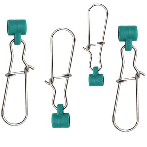 10/20/30/40pcs Fishing Weights Slides with Duo Lock Snaps,Large and Heavy Saltwater Sinker Weights Connector for Braided Line,Catfish Rig,Fishing - size: 40 Pieces