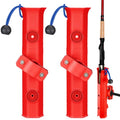 Seenelling Fishing Rod Holder for Bike Rack Pole Mount Rotatable Fishing Chair Pole Holders with Clamp for Boat Bicycle Motorcycle Kayak Cart - color: Red