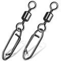 9KM DWLIFE Fishing Speed Clips 50Pcs Quick Change Fishing Swivels & Snaps Fishing Speed Clips Barrel Swivels Fishing Tackle Saltwater Fishing - size: 3/0#