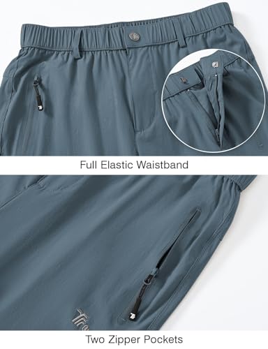 Rdruko Women's Hiking Pants Lightweight Quick Dry Water Resistant Outdoor Travel Fishing Pants with Pockets - color: Dusty Blue, size: XX-Large