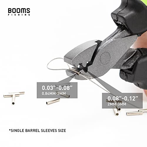 Booms Fishing CP2 Fishing Crimping Tool for Single-Barrel Sleeves, Green - style: Green Crimping Pliers Only