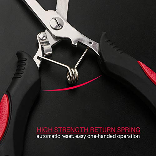 Hikary Long Nose Fishing Pliers,Ice Fishing Gear,Stainless Steel Hook Remover Braid Cutter Rustproof Fishing Multi-Tools Fishing Gripper for Freshwater Saltwater - color: Yellow-7 Inches