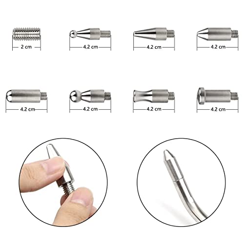 LadyRosian Paintless Dent Repair Tools 5 pcs Rods Kit for Car Auto Body Dents Hail Damage Removal