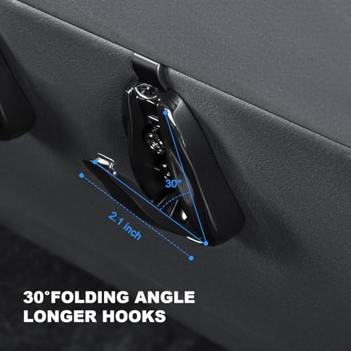 2PCS Glove Box Hook for Tesla Model Y 2026 Juniper [Cool Car Shape, Foldable] Glove Box Organizer Bag Holder Storage Hanger Clip for 2024-2026 Tesla Model 3 Highland and 2025-2026 New Model Y