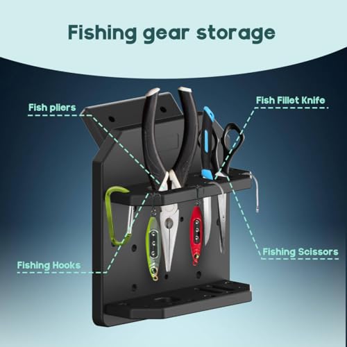 Boat Track System Tool Holder, Knife & Plier Fishing Bait Holder Combo - Compatible for Versatrack/Lund Sport Track - Marine-Grade Storage Solution. - style: 45 Degree Boat Tool Holder