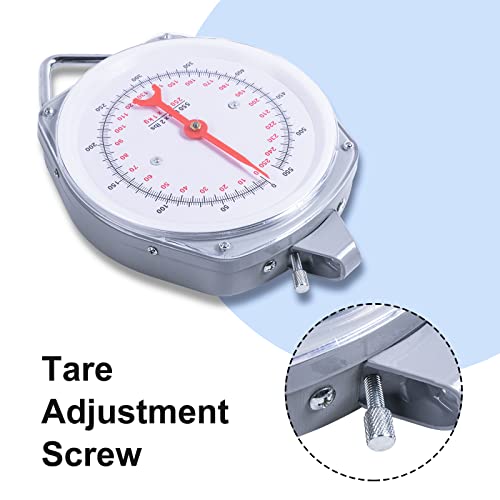 Mechanical Hanging Scale 250kg/550lbs, High Accuracy Spring Dial Weight Scale for Kitchen Fishing Hunting Farms - color: C1:550 pounds/250kg