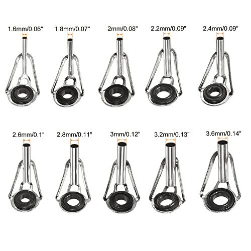 PATIKIL Dia Fishing Rod Tips Repair Kit, Iron Ring Guide for Saltwater Freshwater Fishing