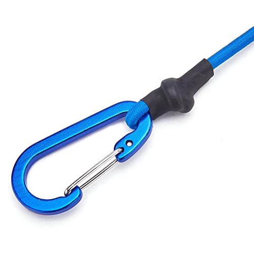 Kayak Paddle Leash, Paddle Leash Lightweight Coiled Kayak Rod Leashes for SUP Kayaking Canoing Fishing Boating - color: Blue - 2 Pack