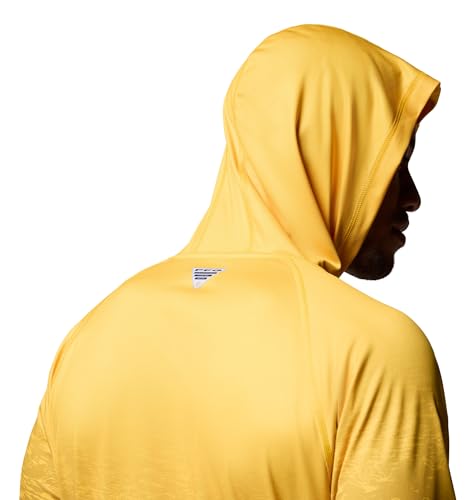 Columbia Men's Collegiate Super Terminal Tackle Hoodie - color: Um - Yellow/Collegiate Navy, size: Large