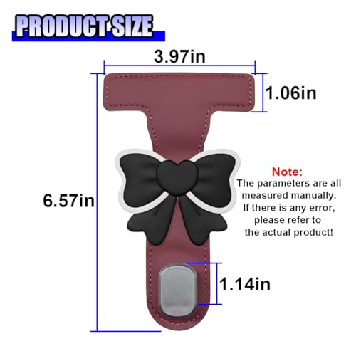 YoRise Car Co-Pilot Glovebox Hooks, Anti-Scratch Leather Car Storage Hanger for Handbag Purse Umbrella, Universal Self-Adhesive Vehicle Interior Organizer Accessories for SUV Truck (Red) - color: Red
