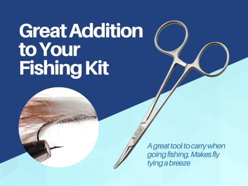 ARTMAN INSTRUMENTS Hemostat Curved 5 inches Stainless Steel Locking Tweezer Clamps, Precision Hemostats for Nurses, Fishing Forceps, Crafting, Hobby Use, Surgical Clamps, Artery Forceps
