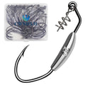 Twistlock Fishing Hooks, Swimbait Hooks Belly Offset Hooks Weighted Hook 1/0 3/0 4/0 for Soft Plastics Lures Fishing Saltwater Freshwater - color: Spring Weighted Hooks 2g - 30pcs