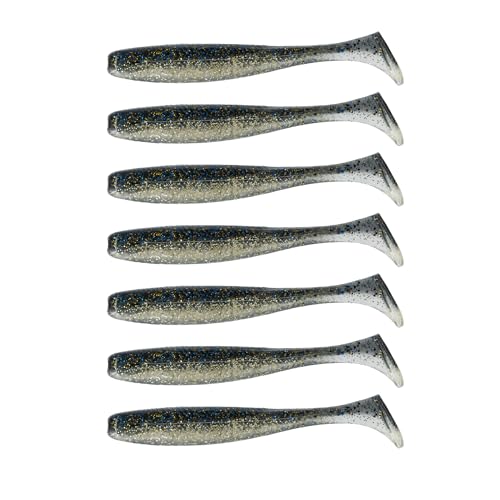 6th Sense – Divine Swimbait Soft Paddle Tail Swimbait Bass Fishing Lure, Made in USA - color: Flash Gill, size: 3.2in (7/pk)