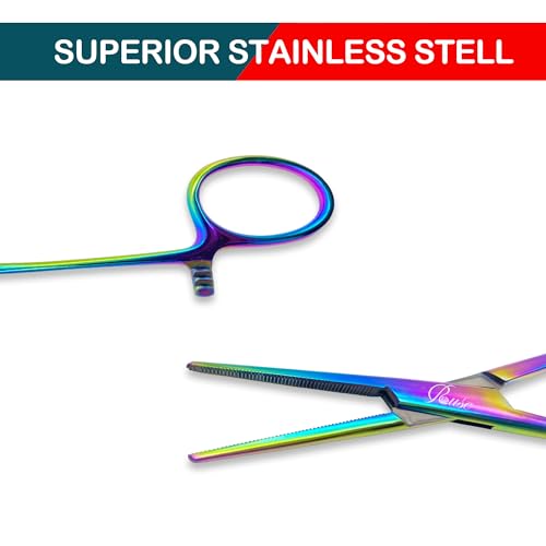 ROUSE Rainbow Titanium Fishing Forceps, Stainless Steel, Multi-Coloured, Hook Removal Tool