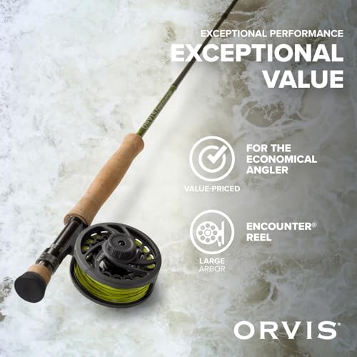 Orvis Encounter Fly Rod Outfit - 4Pc Fishing Rod and Reel Combo with Smooth Performance, Complete with Reel, Line, Backing, & Leader for Young Anglers - size: 6-Weight, 9'
