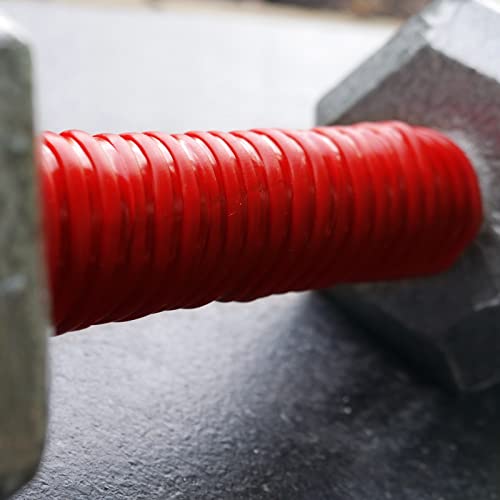 Silicone Rubber Grip Wrap for Tool Handles, Fitness and Sports Equipment - 1.7mm Thick - color: Red